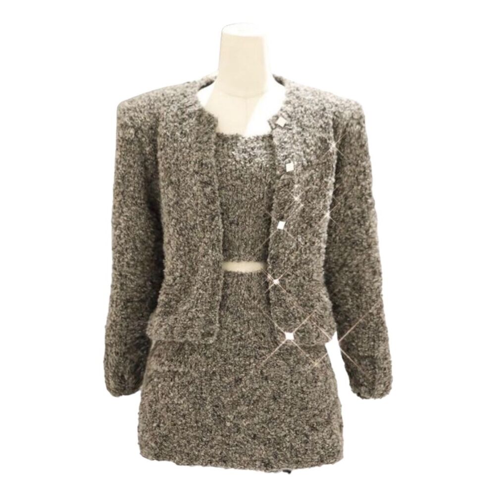 SBHN Shebyhoanguyen Sweater Silver Dust Cardigan Designer Hand Knit Wool 900